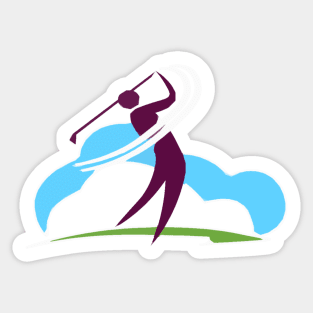 Golf Playe first Golf Player Sticker